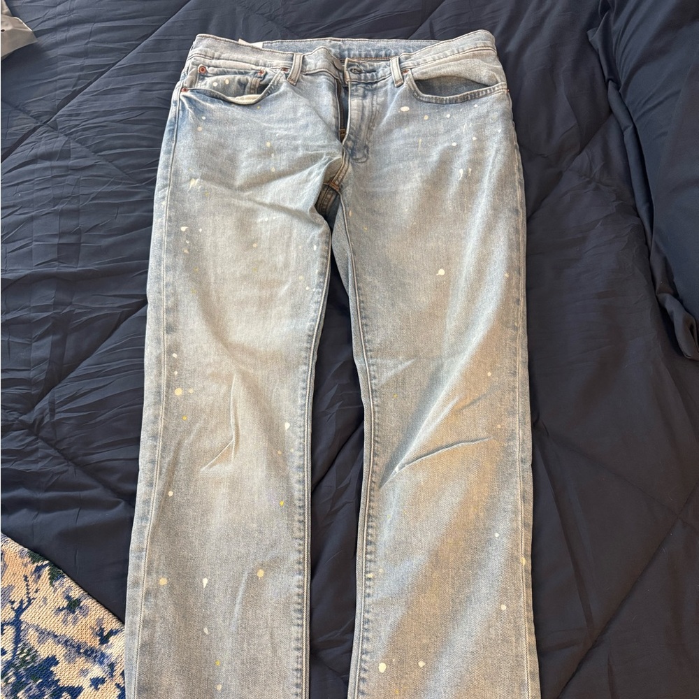 Levi’s 511 jeans. 34x34. Distressed color.